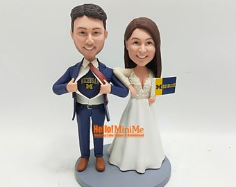 Wedding Cake Topper Bobblehead Custom cake topper Wedding topper bobble head Custom Cake toppers personalized wedding gift - CT K815