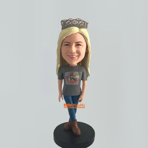 Custom girl bobbleheads from photo, Personalized Christmas gifts for her, bobblehead gifts for girlfriend, Best Birthday Gifts for her -G302