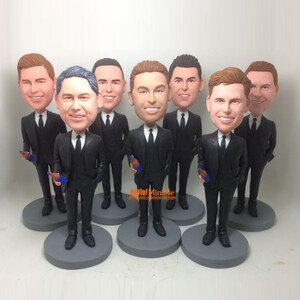 Custom Groomsmen Bobble Heads, Wedding Bobbleheads, Handmade Best Man Bobblehead, best groomsmen Gifts, Custom Best Men Proposal Gift -G1103