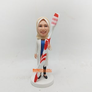 Female Dentist Bobble head, Dentist Gifts for Women, Custom Female Dentist Gifts, Unique Dentist Graduation Gift, Dentist Bobblehead -K1237