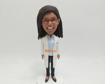 Doctor bobblehead Custom Bobble head Physician bobblehead doll Surgeon Bobble head Personalized gift for her Christmas Gift - BH K551E