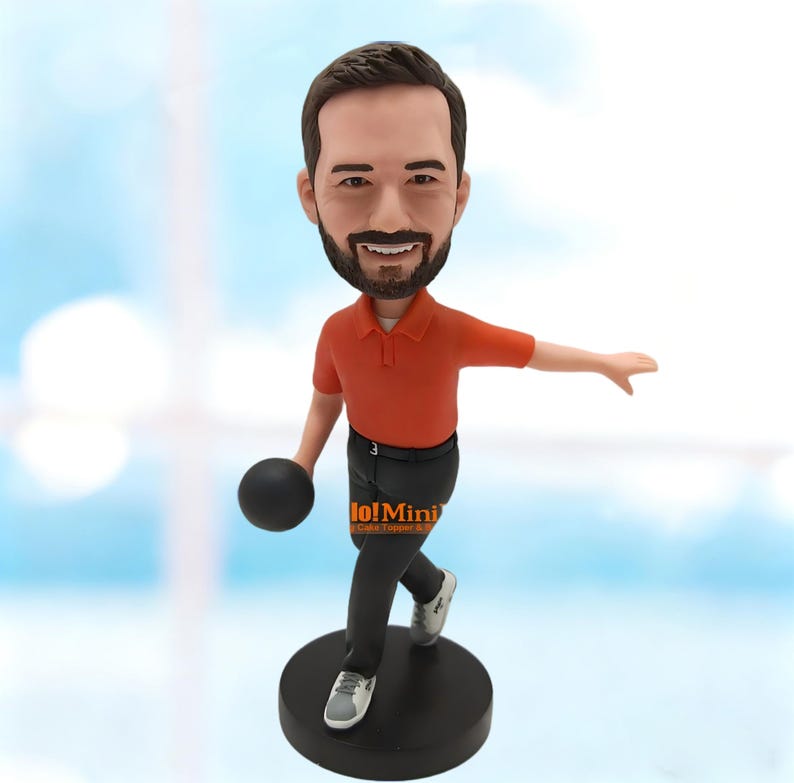 Custom Bowling Bobblehead From Photo, Personalized Birthday Christmas ...