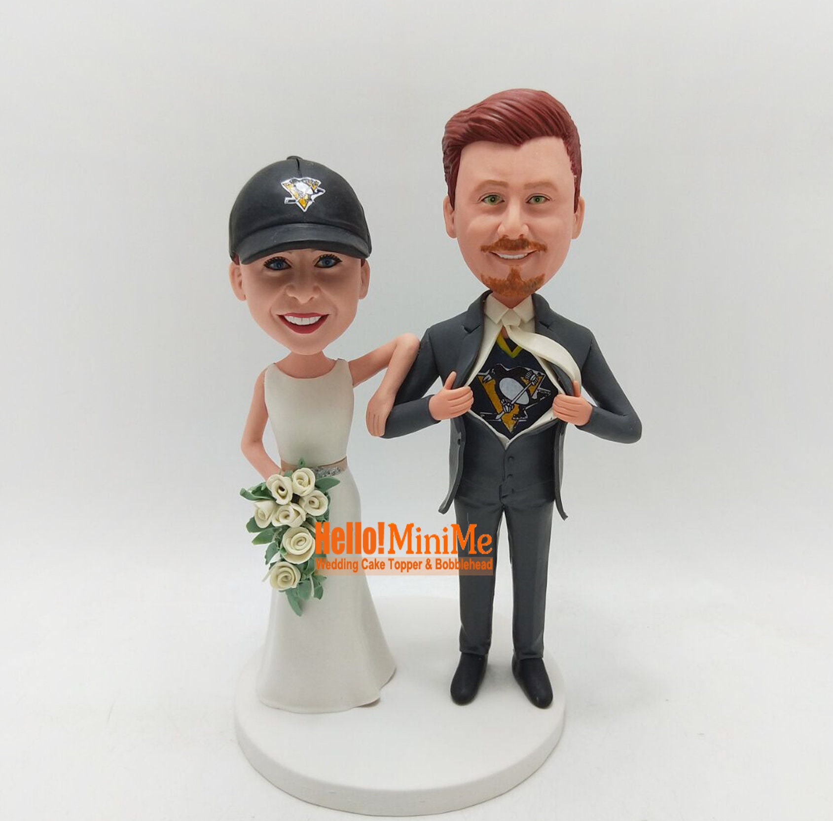 Custom Bride Groom Bobblehead From Photo, Personalized Wedding Cake ...