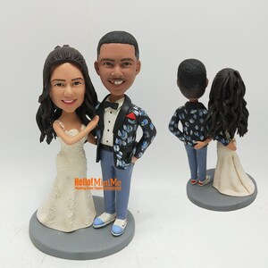 Figura cabezona personalizada para tarta de boda: figura de pareja personalizada