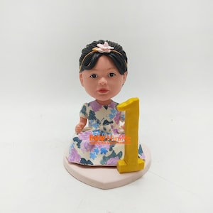 Birthday Gift Custom Bobble head Christmas bobblehead Custom bobblehead Birthday cake topper personalized gift  Christmas Gift- BH K131