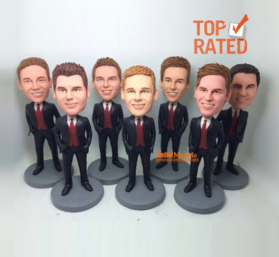 Custom Groomsmen Gift Groomsmen Bobblehead Bestman Bobblehead Etsy