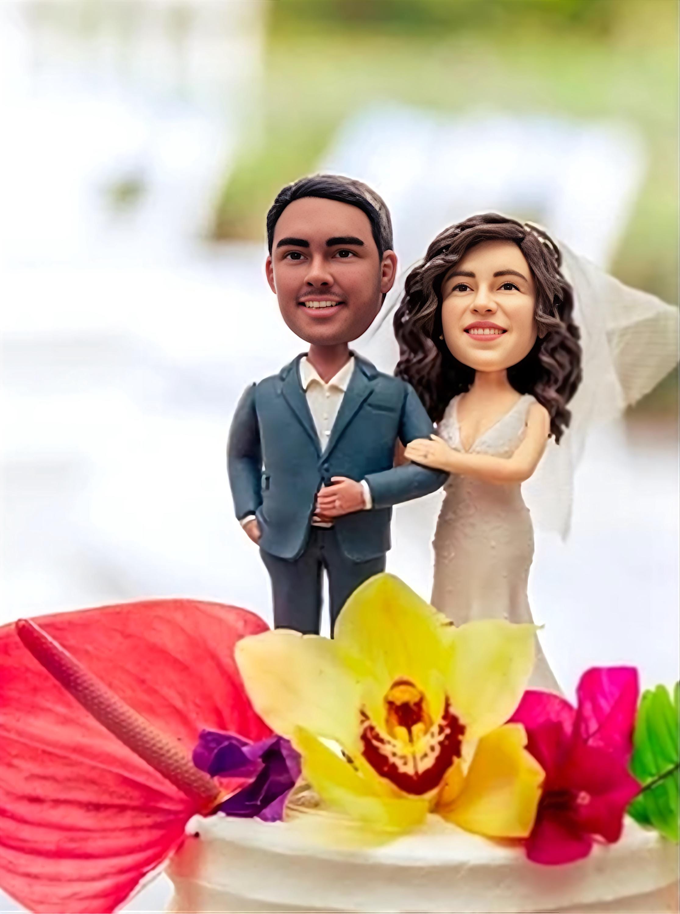 Personalized Wedding Cake Topper From Photo, Custom Bride and Groom ...
