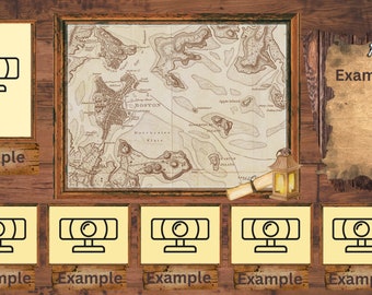 DnD or TTRPG Wooden Livestream Overlay for Actual Play - Supports DM and 2-6 Players