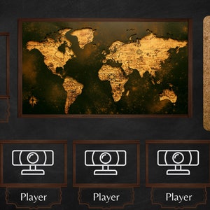DnD or TTRPG Blackboard Style Livestream Overlay for Actual Play - Supports DM and 2-6 Players