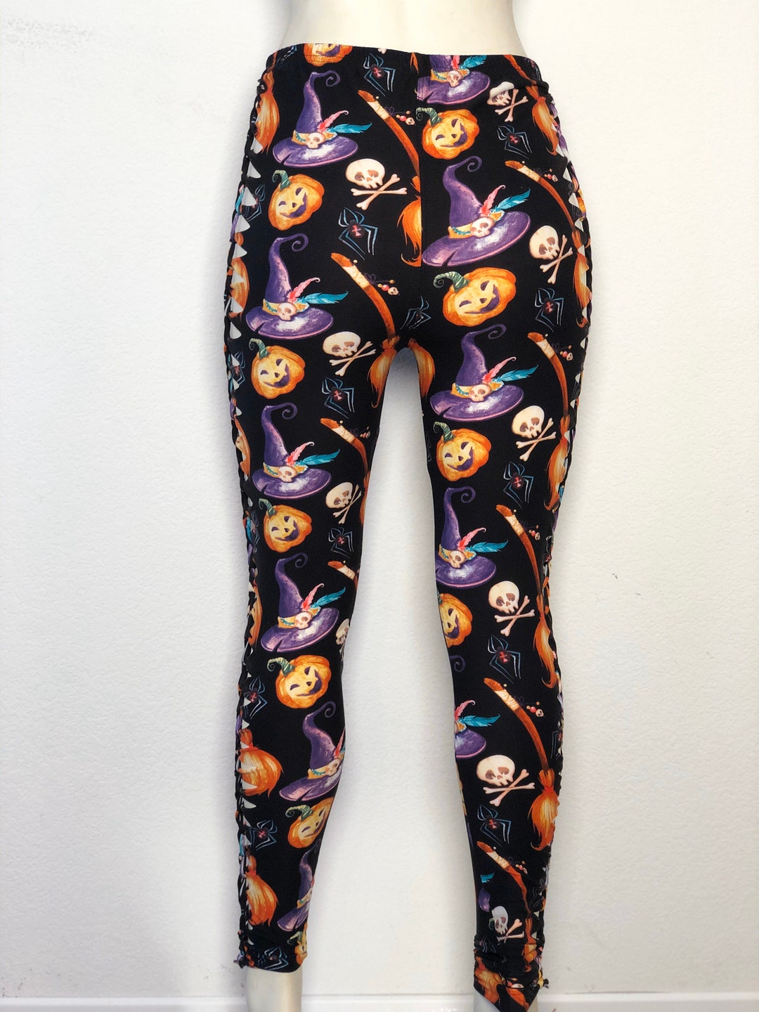 Plus Size Halloween Leggings/pumpkin/witch/skull/costume Etsy