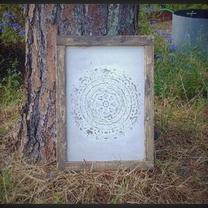 Plaster art Rustic Mandala textured Wall hanging/Christmas decor/3 d wall art/pattern wall hanging