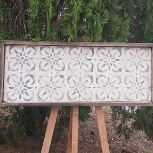 Rustic Tile pattern  print sign/cottage/farmhouse decor/living room decor/bedroom decor