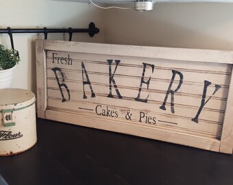 Rustic bead board bakery sign/kitchen/market