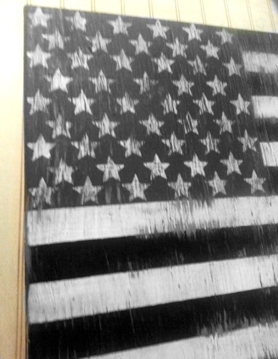 Rustic Black and White Distressed American Flag Wall decor/46/patriotic Rustic Black and White Distressed American Flag Wall decor/46/patriotic