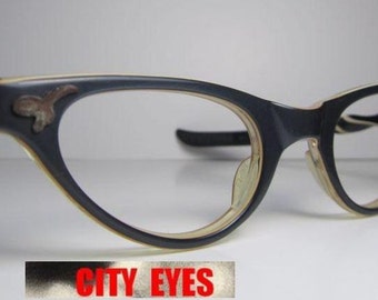 1950s Two-Tone Cat Eyes optical frames for Eyeglasses or Sunglasses NEW OLD STOCK