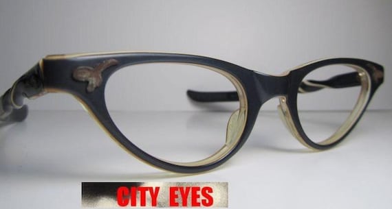 1950s Two-tone Cat Eyes Optical Frames for Eyeglasses or 