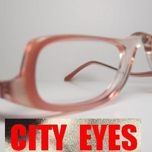 1980s Pink Clear optical frames for Eyeglasses or Sunglasses New Old Stock HAND MADE