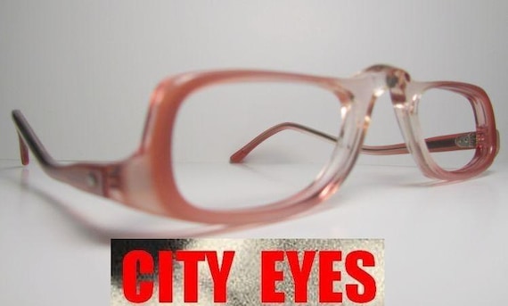 1980s Pink Clear optical frames for Eyeglasses or… - image 1