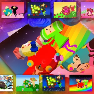 KATAMARI POSTCARD ART ART 8 téléchargement immédiat valentines prince cosmos colombo lamour kinoko ichigo champignon arc-en-ciel fraise drôle mignon