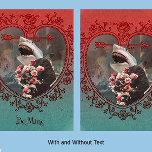 VICTORIAN Creatures VALENTINE SET 14 instant download valentines 5x7 prints crow bunny cat owl hummingbird gorilla flamingo wendigo cryptid image 7