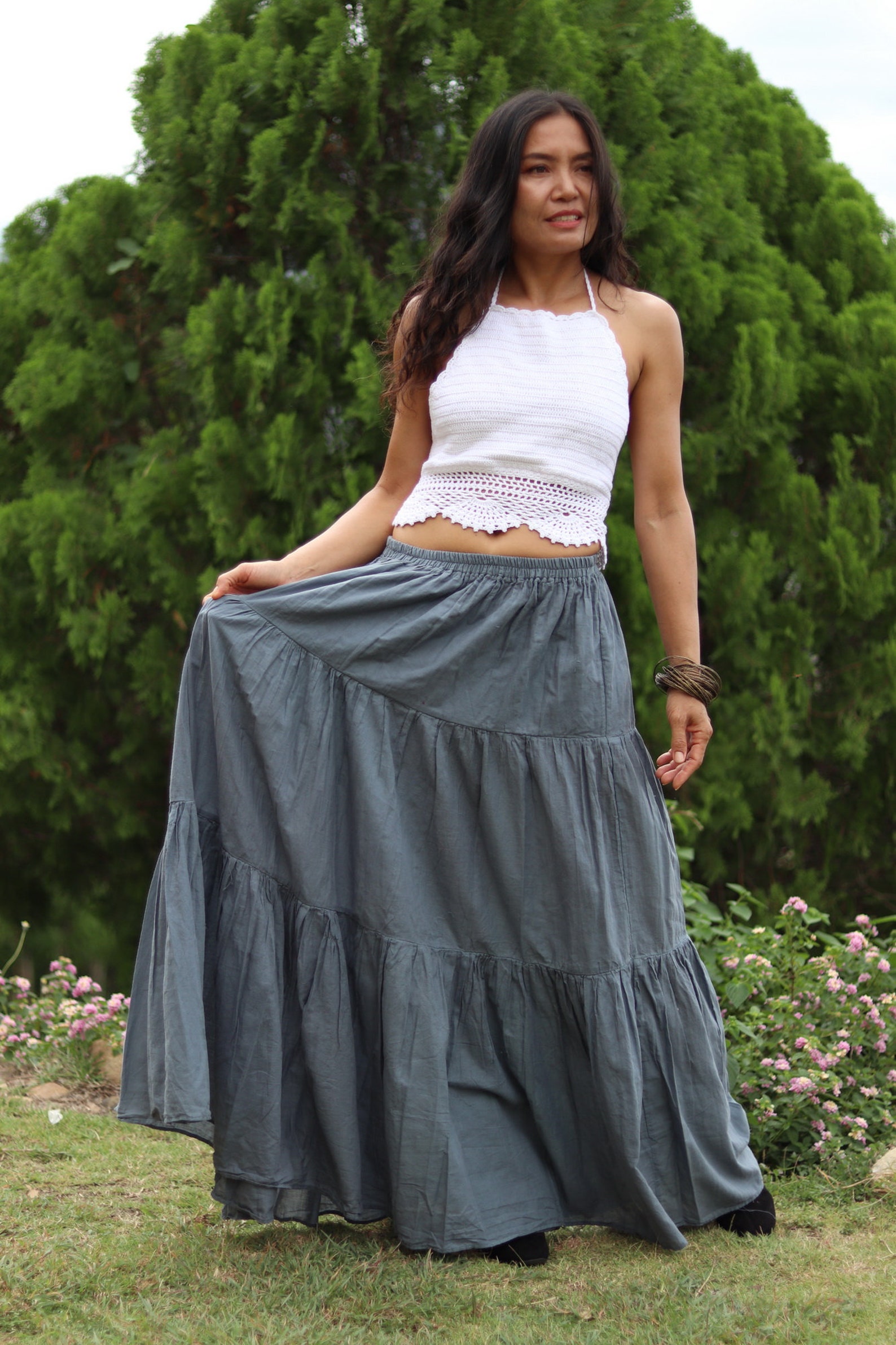 Long Skirt / Long Boho Skirt / Maxi Skirt / Full Length Skirt Etsy