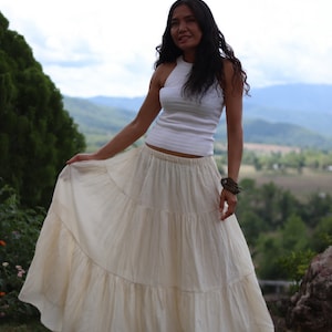 Long Skirt / Long Boho Skirt / Maxi Skirt / Full Length Skirt / Natural Cototn Skirt / Modest Skirt / Formal Skirt /Cotton Skirt