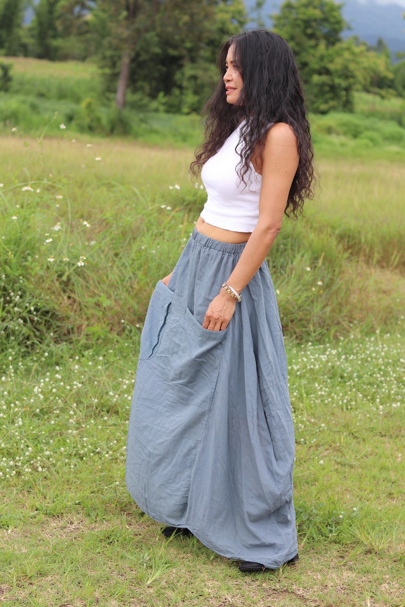 Boho Skirt / Long Skirt / Boho Maxi Skirt / Lined Skirt / Etsy