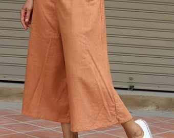 Wide Leg Pants / Bell Bottom Pants / Flared Pants / Casual Pants /  Wide Legged Pants / Formal Pants / Dress Pants /Color Peach