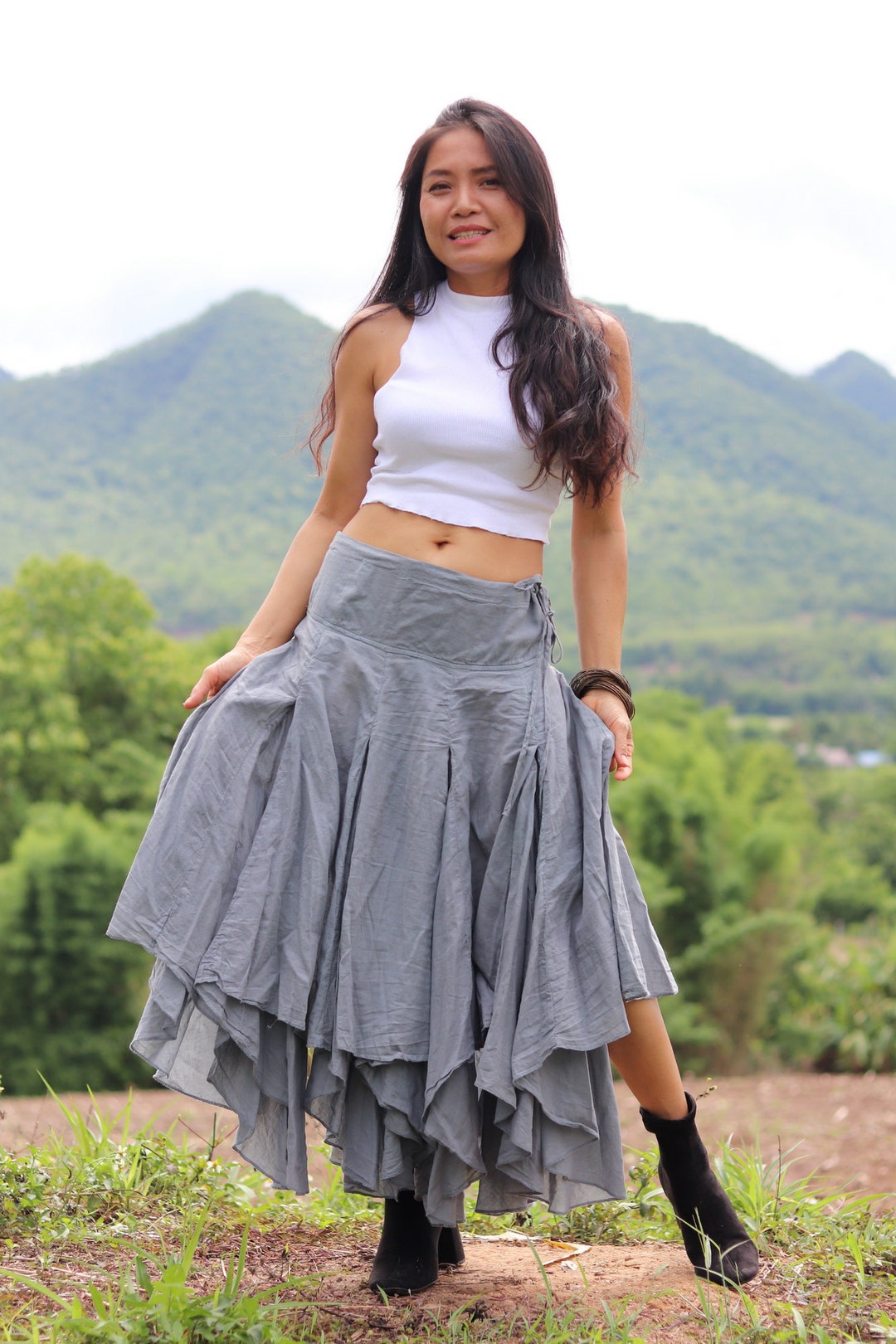 Boho Skirt / Long Skirt / Pixie Skirt / Bohemian Skirt / Maxi - Etsy