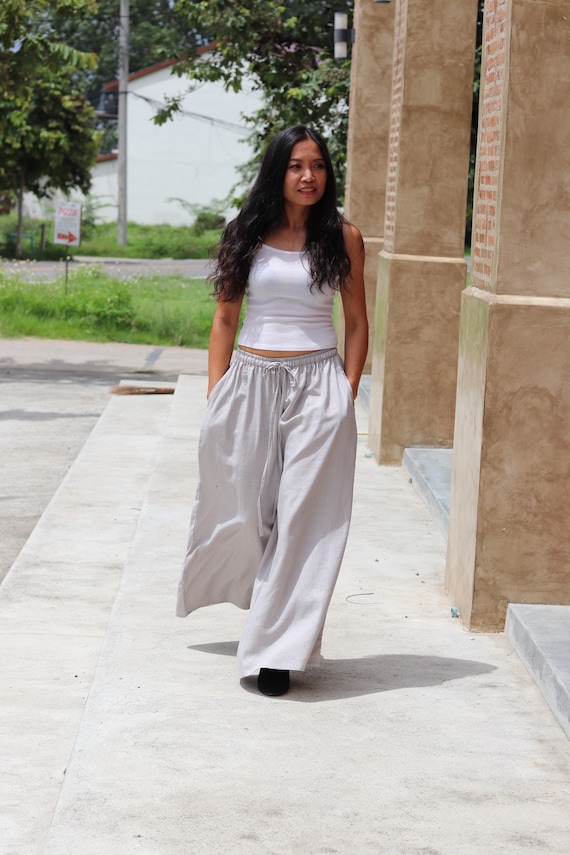 wide leg casual pants