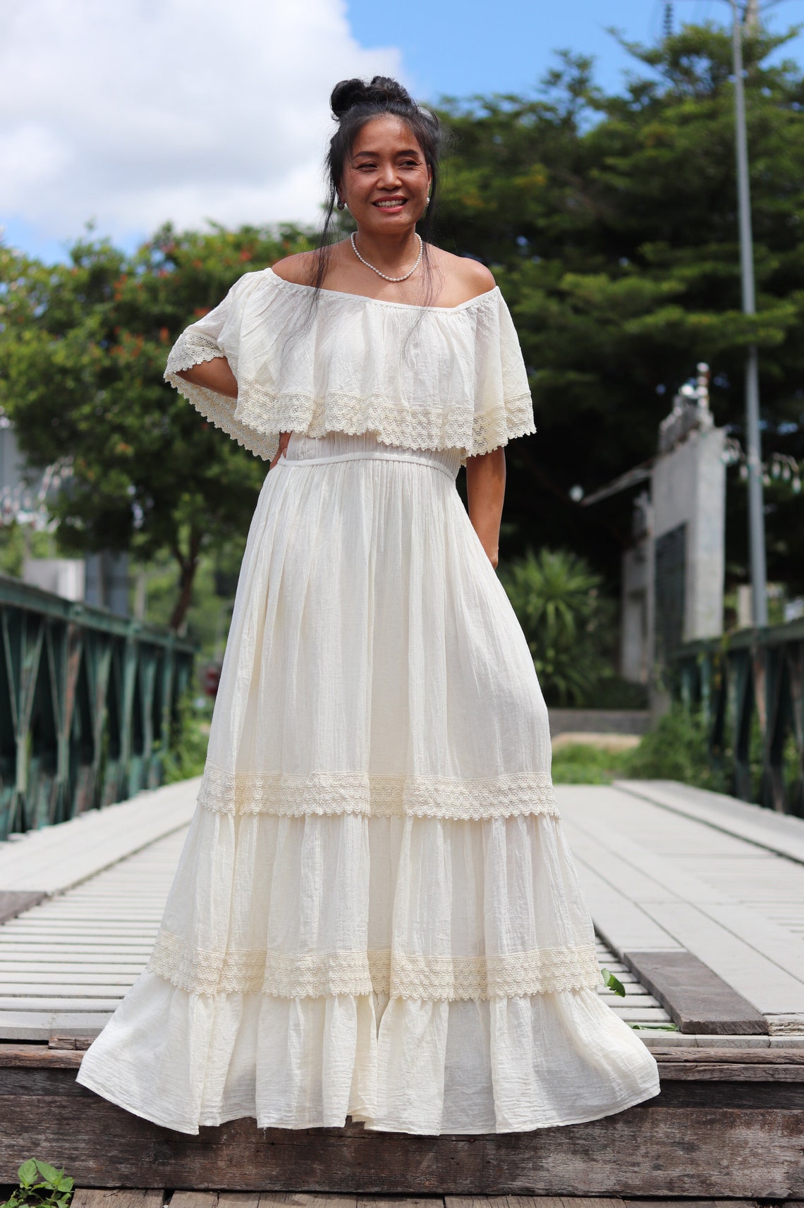 Kleid /Boho Kleid / Boho Hochzeitskleid / Natur ...