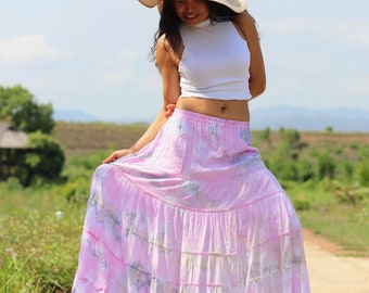 Boho Skirt / Maxi Skirt / Maxi Boho Skirt /Modest Skirt / Beach Skirt /Full Length skirt / Tie Dye Skirt/ Long Skirt