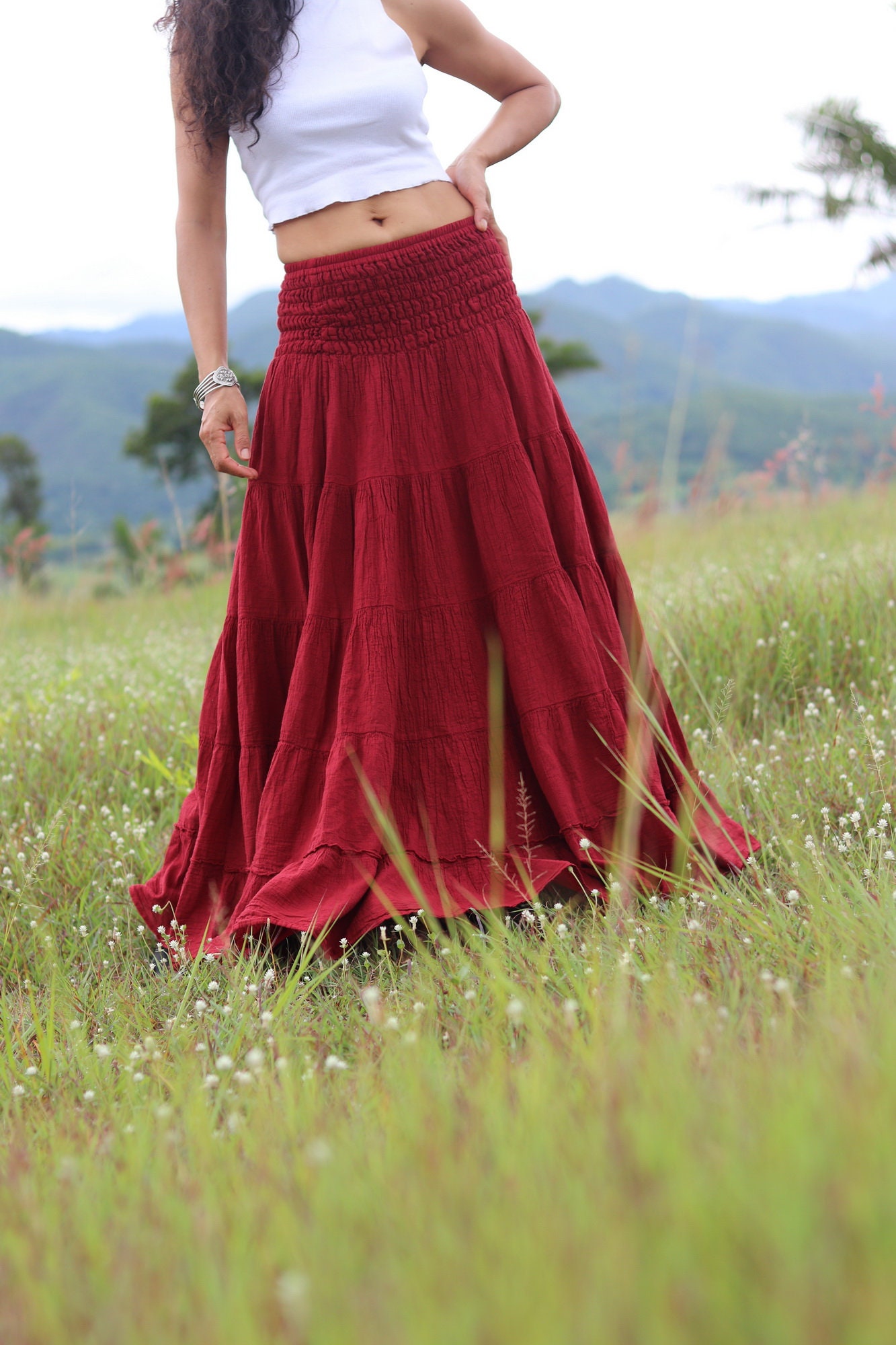 Long Skirt / Maxi Skirt / Long Boho Skirt / Full Length Skirt Etsy