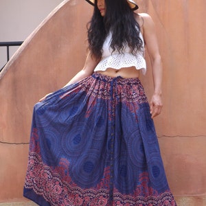 Maxi Skirt / Long Skirt/ Modest Skirt / Boho Skirt /Full Length Skirt /Soft and Floaty / Summer Skirt /Beach Skirt / Printed Fabric image 2