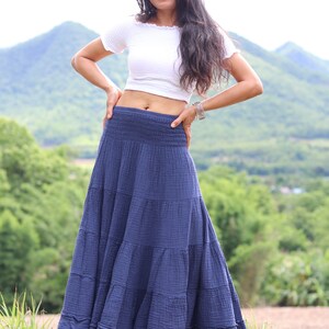 Long Skirt / Long Boho Skirt /long Maxi Skirt/ Double Fabric /color ...