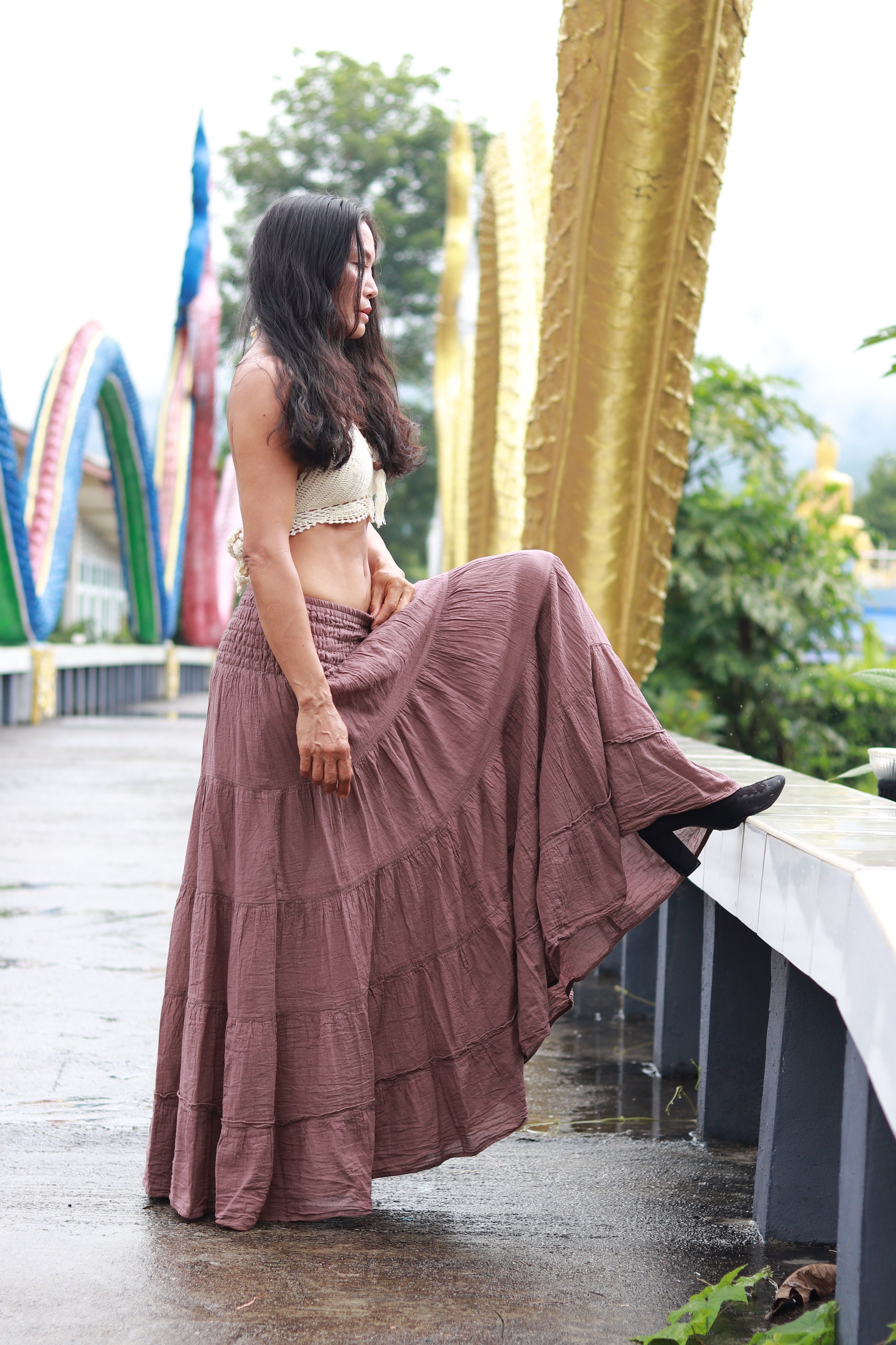 Plus size long skirts india 2025