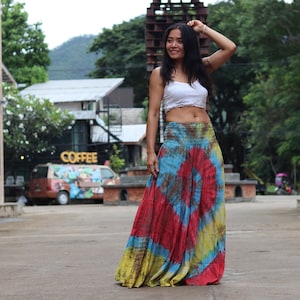 Tie Dye Skirt /Boho Tie Dye Skirt/ Long Skirt / Long Boho Skirt / Maxi Skirt / Full Length Skirt / Boho Beach Skirt  / Modest Skirt /