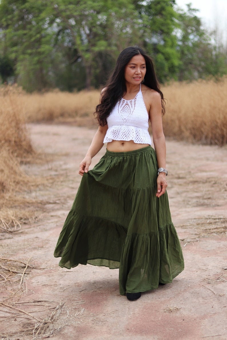 Olive Green Chiffon Maxi Skirt | peacecommission.kdsg.gov.ng