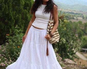 white skirt etsy