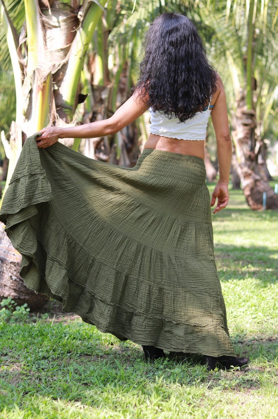 bedrag Stressvol Soeverein Buy Long Boho Skirt /maxi Skirt /double Fabric/ Modest Skirt/ Online in  India - Etsy