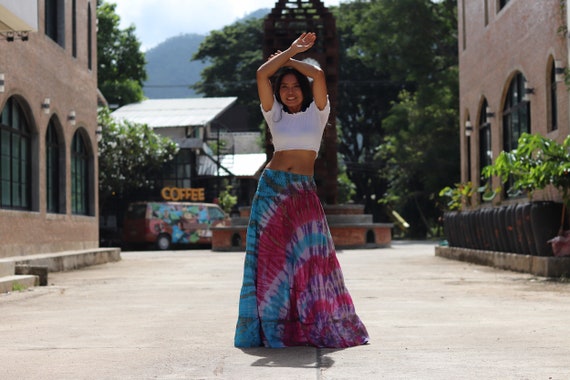 Jupe Tie Dye Jupe Boho Tie Dye Jupe longue Jupe longue boheme Jupe maxi Jupe longue Jupe Boho Beach Jupe modeste