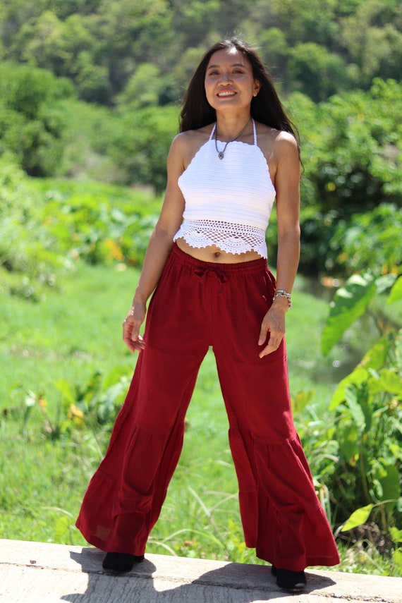 Wide Leg Pants Palazzo Pants Bell Bottom Pants Flared Etsy