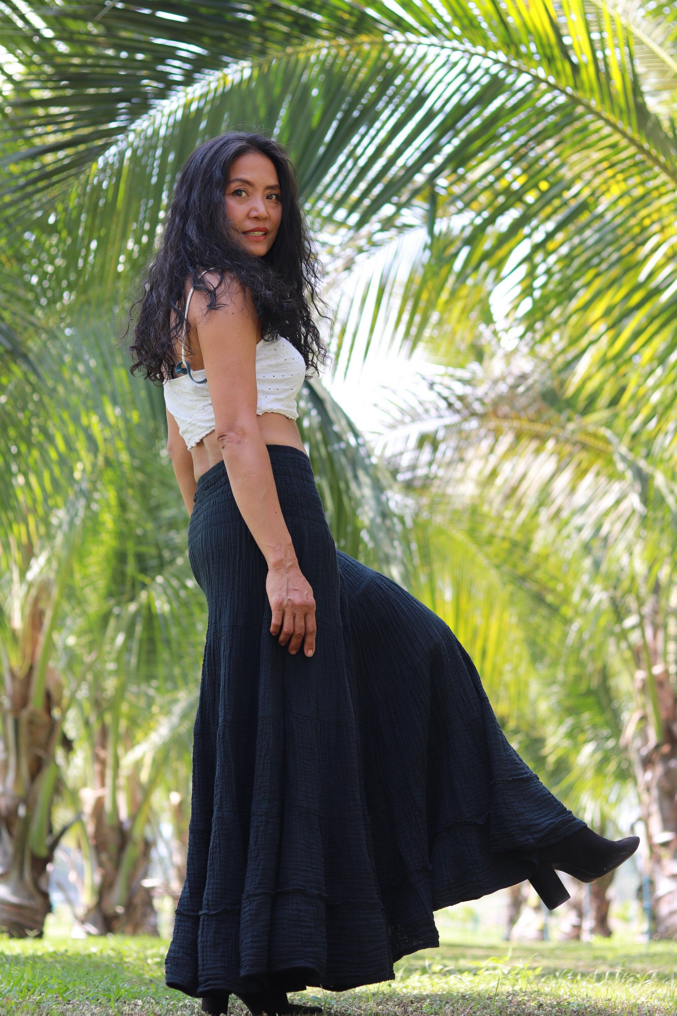 スカート ENOF jersey long skirt Black 02 ace long skirt｜ENOF(イナフ)公式通販