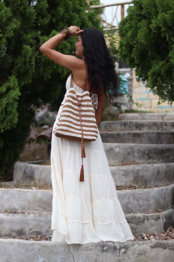 Bohemian Ease: Styling A White Maxi Skirt With Heathered Grey