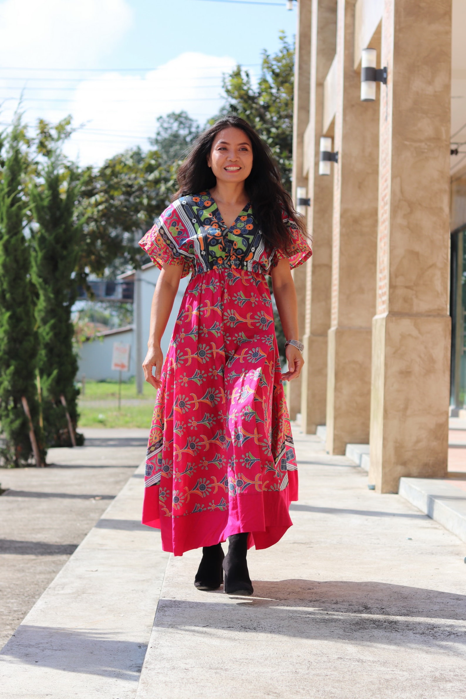 Maxi Dress / Long Dress / Dress / Nepal Printed Fabric / | Etsy