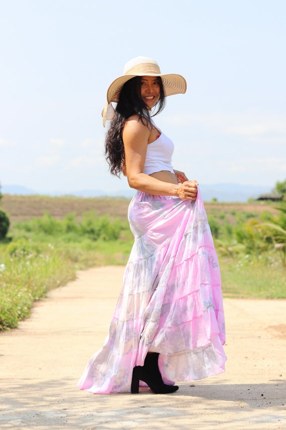 Long Skirt / Maxi Skirt / Long Boho Skirt / Full Length Skirt / Cotton Skirt  / Modest Skirt / Plus Size Skirt / Color Burnt Orange 