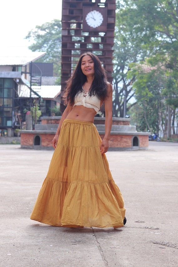 boho maxi skirt