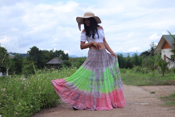 Boho skirt cheap etsy