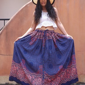Maxi Skirt / Long Skirt/ Modest Skirt / Boho Skirt /Full Length Skirt /Soft and Floaty / Summer Skirt /Beach Skirt / Printed Fabric image 1
