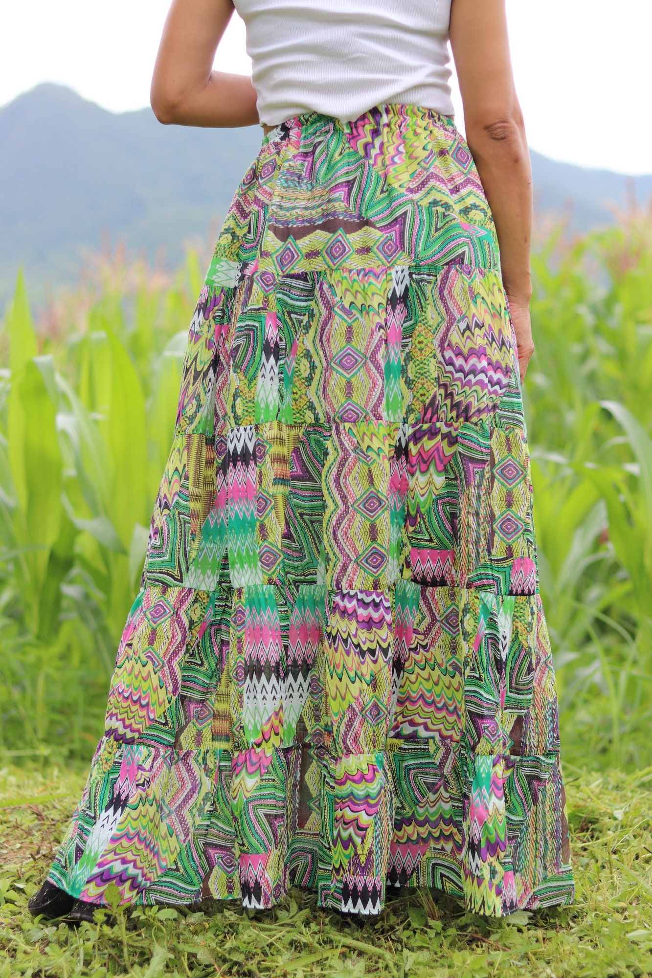 Long Skirt / Long Boho Skirt / Maxi Skirt / Full Length Skirt Etsy